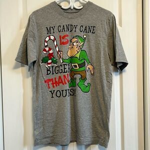 Christmas t shirt my candy cane bigger than yours